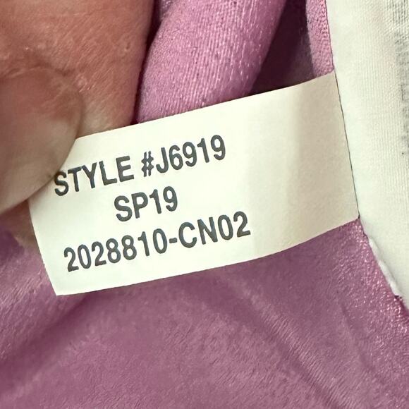 J Crew J6919 Pink Cuffed Short Sleeve Crepe Satin Wrap Dress Extra Small XS NWT - Picture 12 of 15